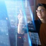 AI - man pointing to the screen