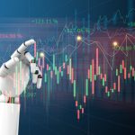 Trading stock or forex graph with data business and buy and sell and Automated