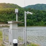 Solar automatic water metering station or water level monitoring
