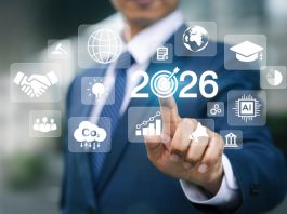 Businessman sets new goals and resolutions for the future of work 2026