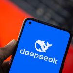 Deepseek Ai logo is displayed on smartphone.