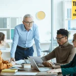 Startup founder and entrepreneur having a meeting with the team